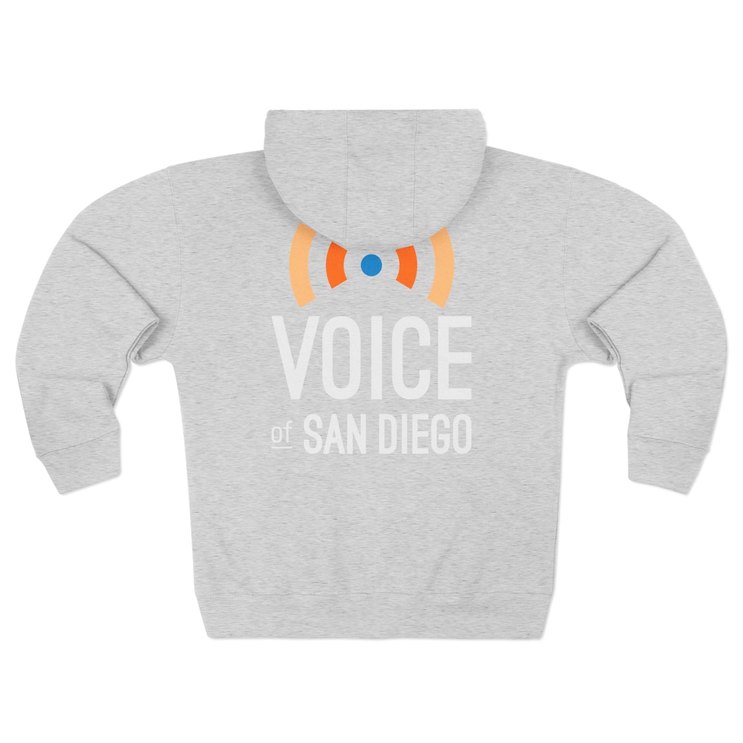 Voice of San Diego Zip Hoodie — Back Print