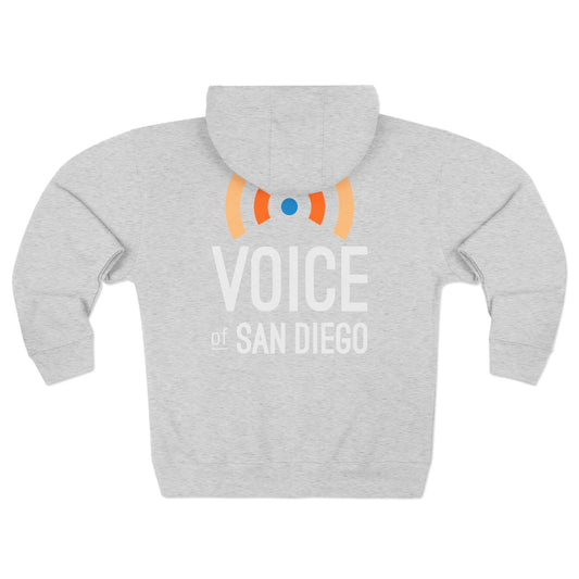Voice of San Diego Zip Hoodie — Back Print