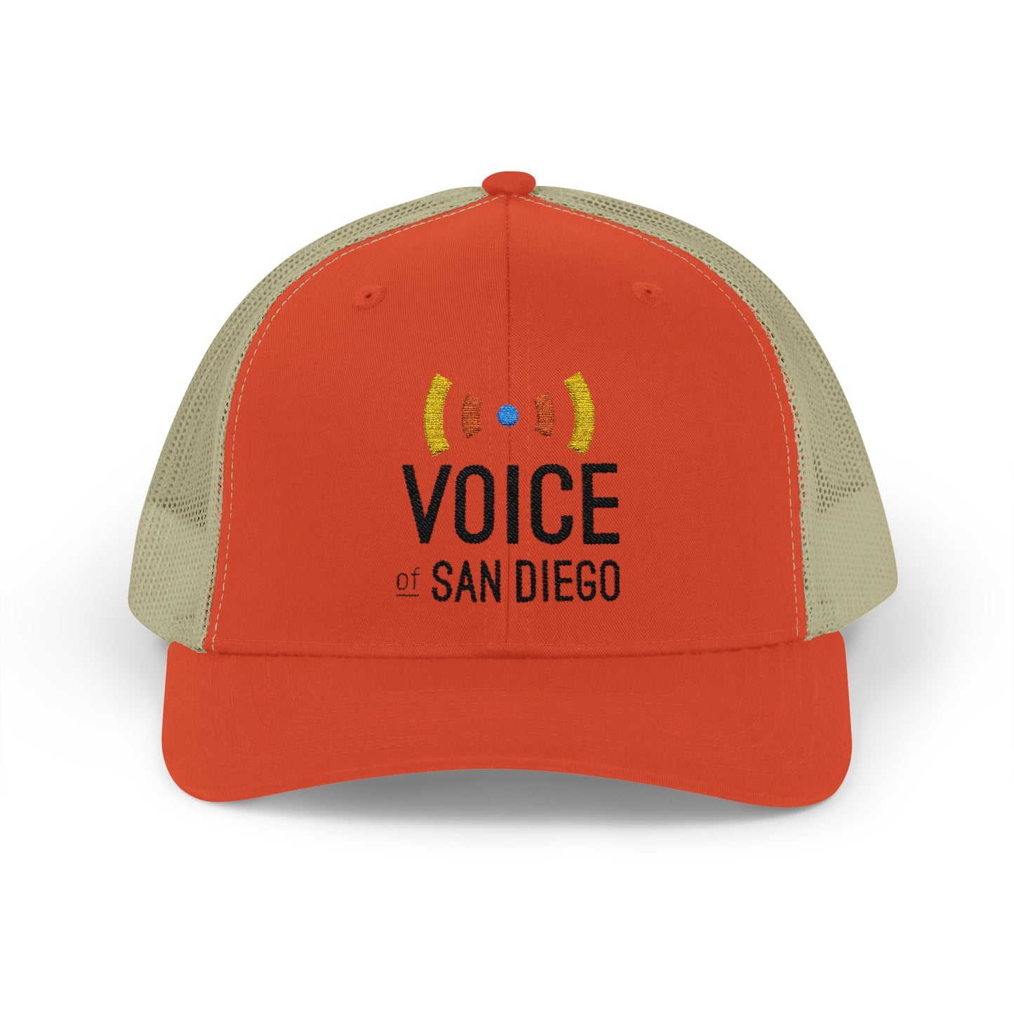 Voice of San Diego Snapback Trucker Hat — Mesh Back Logo Cap