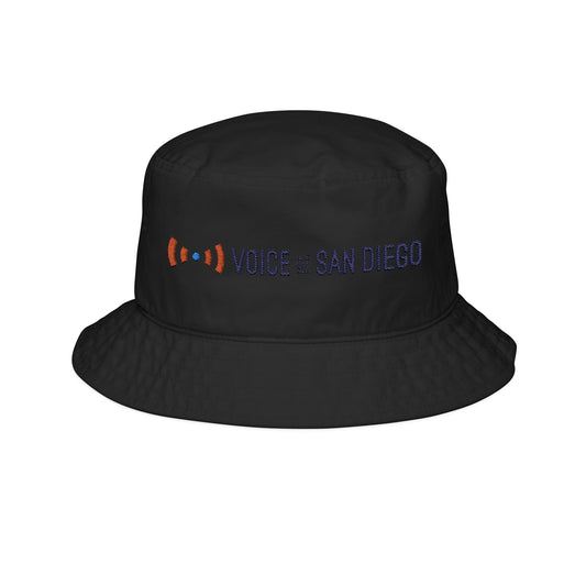 Voice of San Diego Embroidered Bucket Hat — Logo Cotton Sun Hat