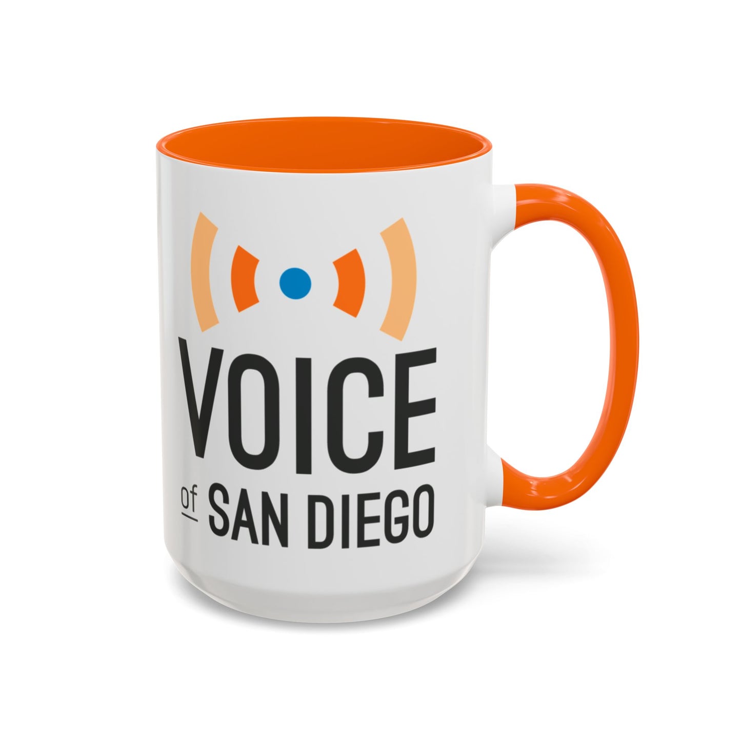 Voice of San Diego Accent Coffee Mug with Voice of San Diego Logo