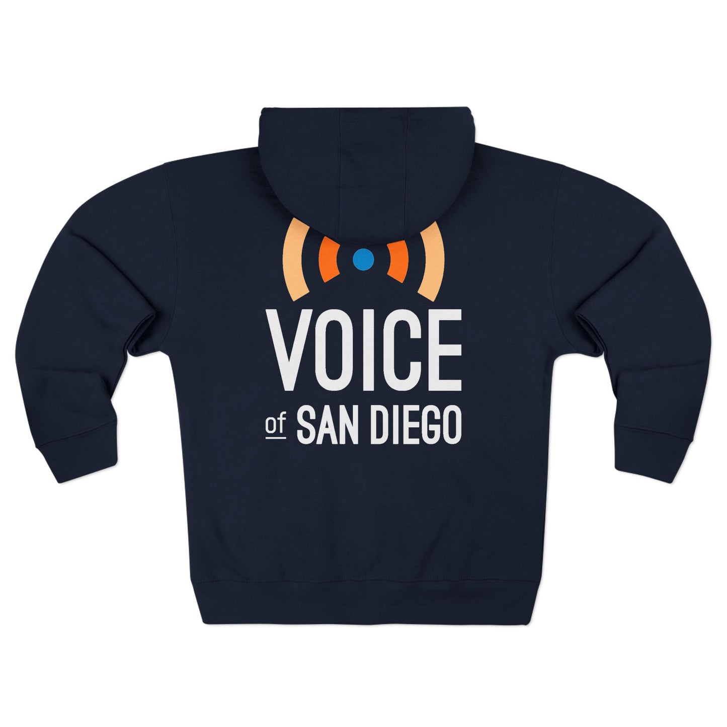 Voice of San Diego Zip Hoodie — Back Print