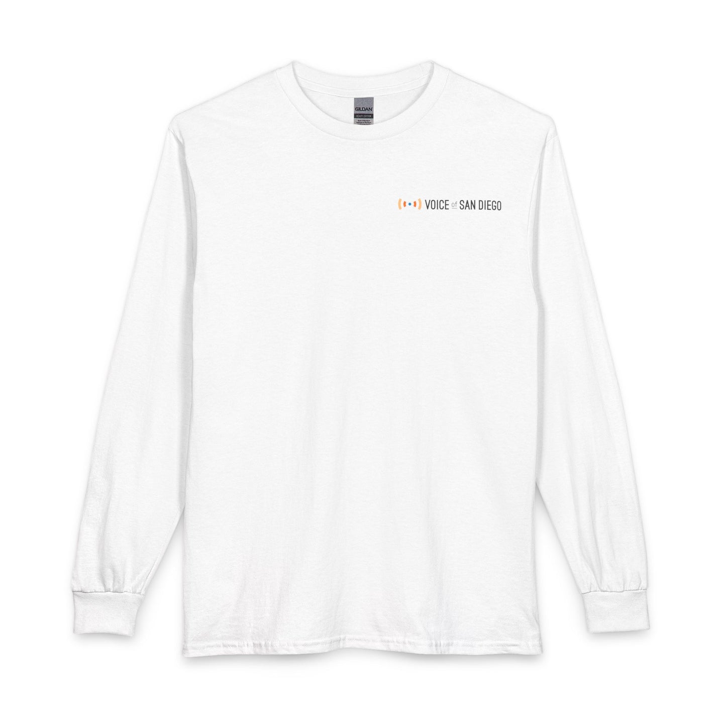 Voice of San Diego Minimalist Long Sleeve Tee — Chest Logo