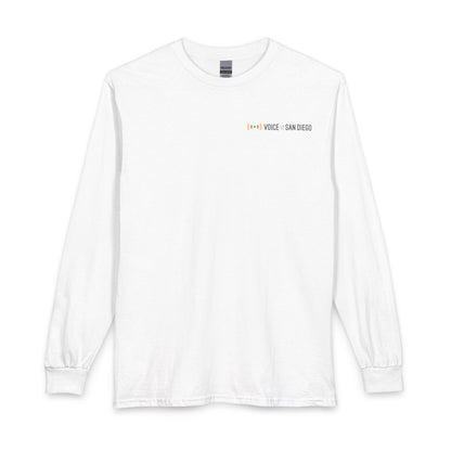 Voice of San Diego Minimalist Long Sleeve Tee — Chest Logo