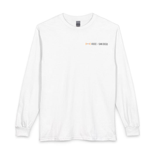 Voice of San Diego Minimalist Long Sleeve Tee — Chest Logo
