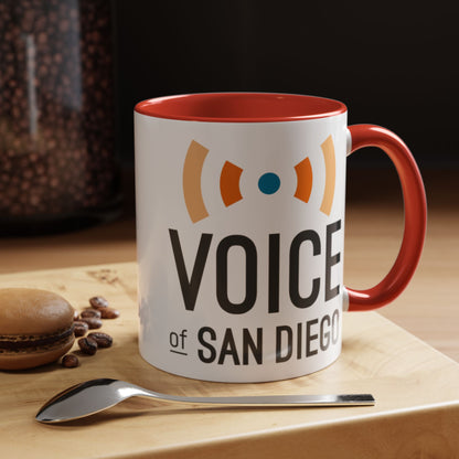 Voice of San Diego Accent Coffee Mug with Voice of San Diego Logo