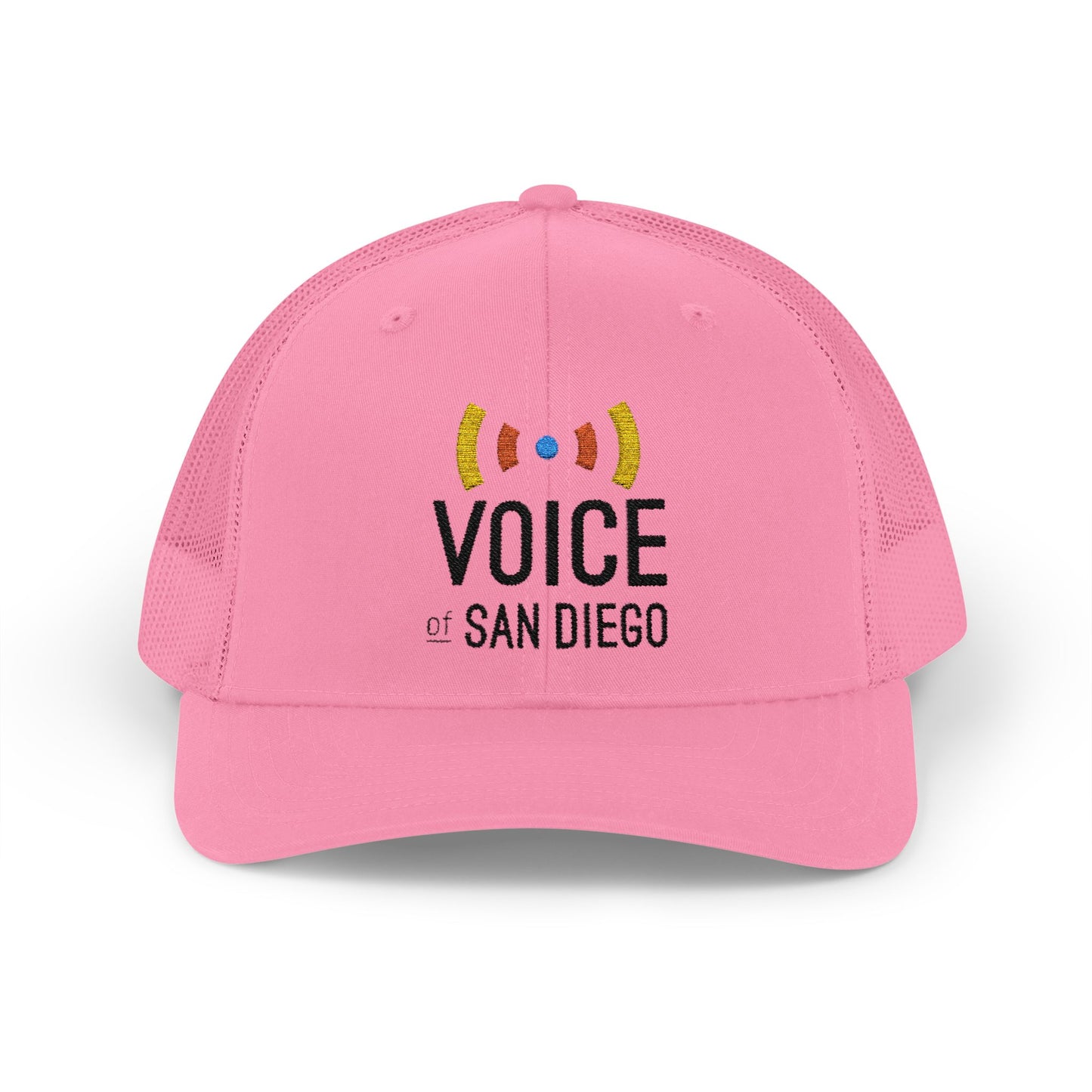 Voice of San Diego Snapback Trucker Hat — Mesh Back Logo Cap