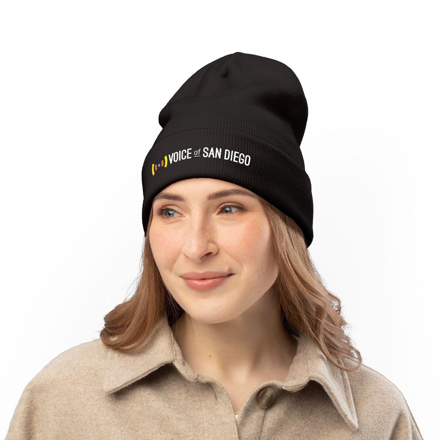 Voice of San Diego Embroidered Knit Beanie