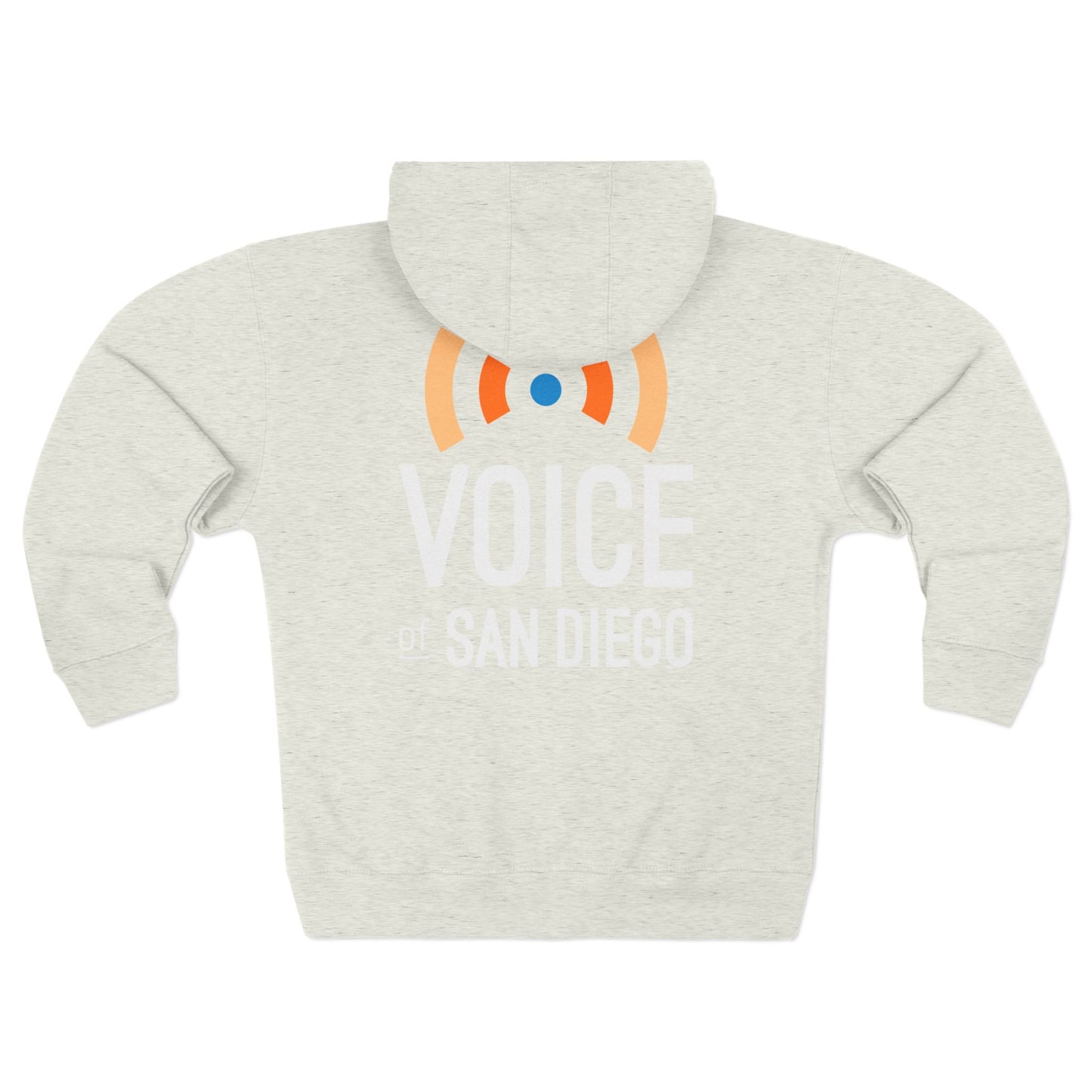 Voice of San Diego Zip Hoodie — Back Print