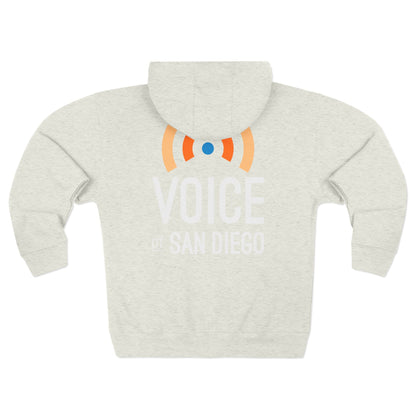 Voice of San Diego Zip Hoodie — Back Print