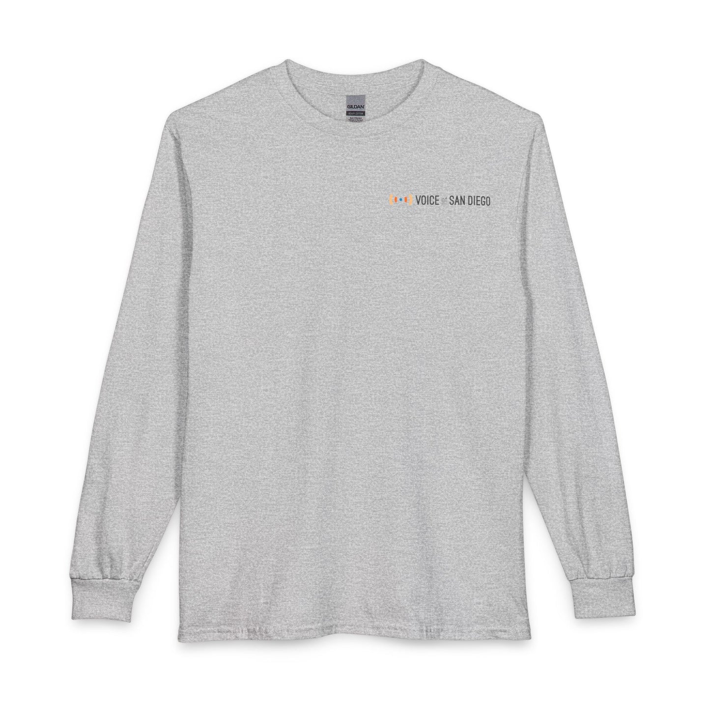 Voice of San Diego Minimalist Long Sleeve Tee — Chest Logo
