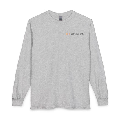 Voice of San Diego Minimalist Long Sleeve Tee — Chest Logo