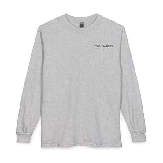 Voice of San Diego Minimalist Long Sleeve Tee — Chest Logo