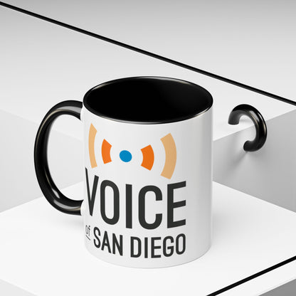 Voice of San Diego Accent Coffee Mug with Voice of San Diego Logo
