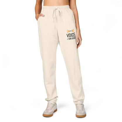 Good Vibes Campfire Sweatpants — Voice of San Diego Vintage Fleece Joggers