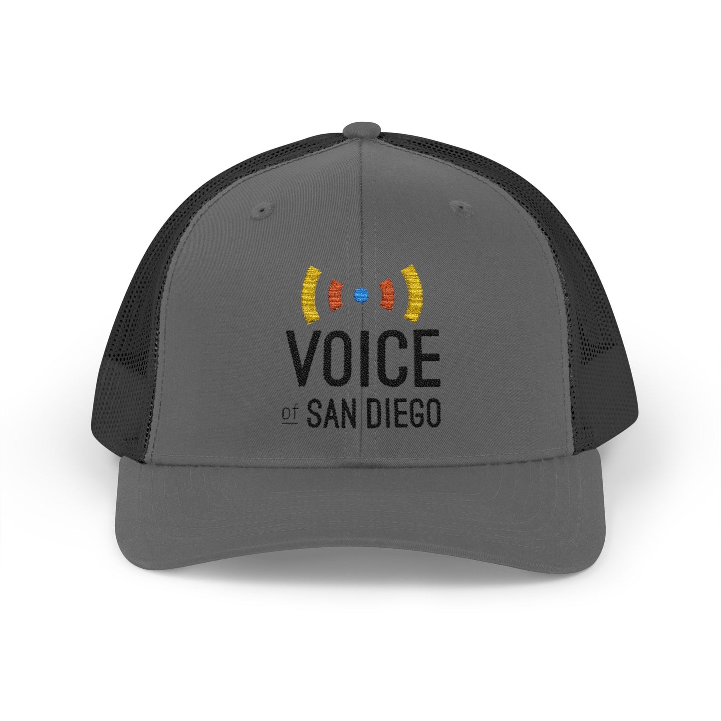 Voice of San Diego Snapback Trucker Hat — Mesh Back Logo Cap