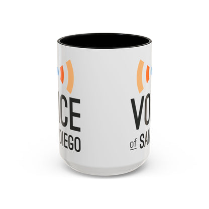 Voice of San Diego Accent Coffee Mug with Voice of San Diego Logo