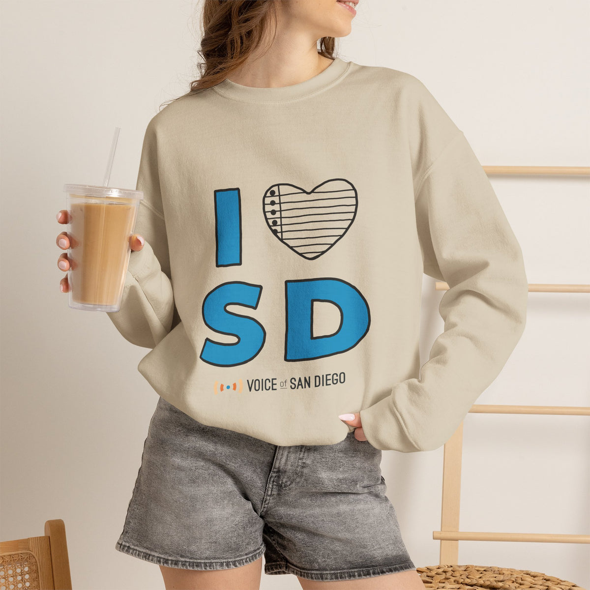 Politifest 2026 I Heart San Diego Crewneck Sweatshirt — Landmarks Design