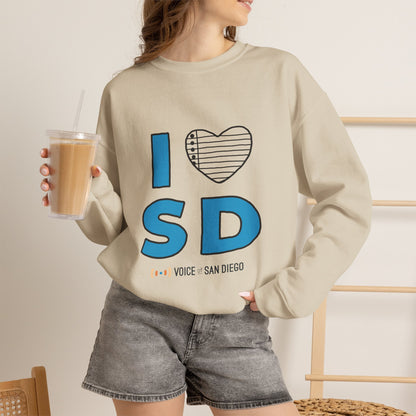 Politifest 2026 I Heart San Diego Crewneck Sweatshirt — Landmarks Design