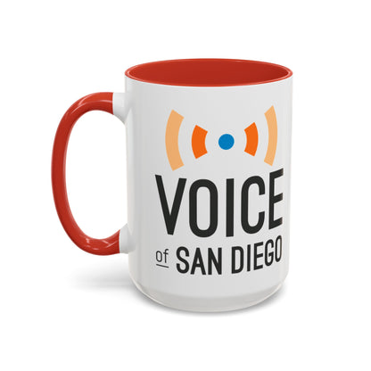 Voice of San Diego Accent Coffee Mug with Voice of San Diego Logo