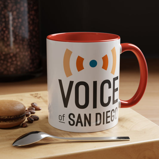 Voice of San Diego Accent Coffee Mug with Voice of San Diego Design