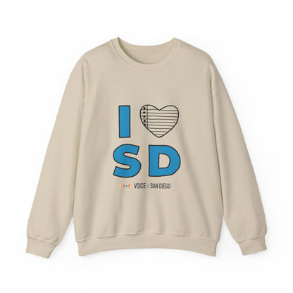 Politifest 2026 I Heart San Diego Crewneck Sweatshirt — Landmarks Design
