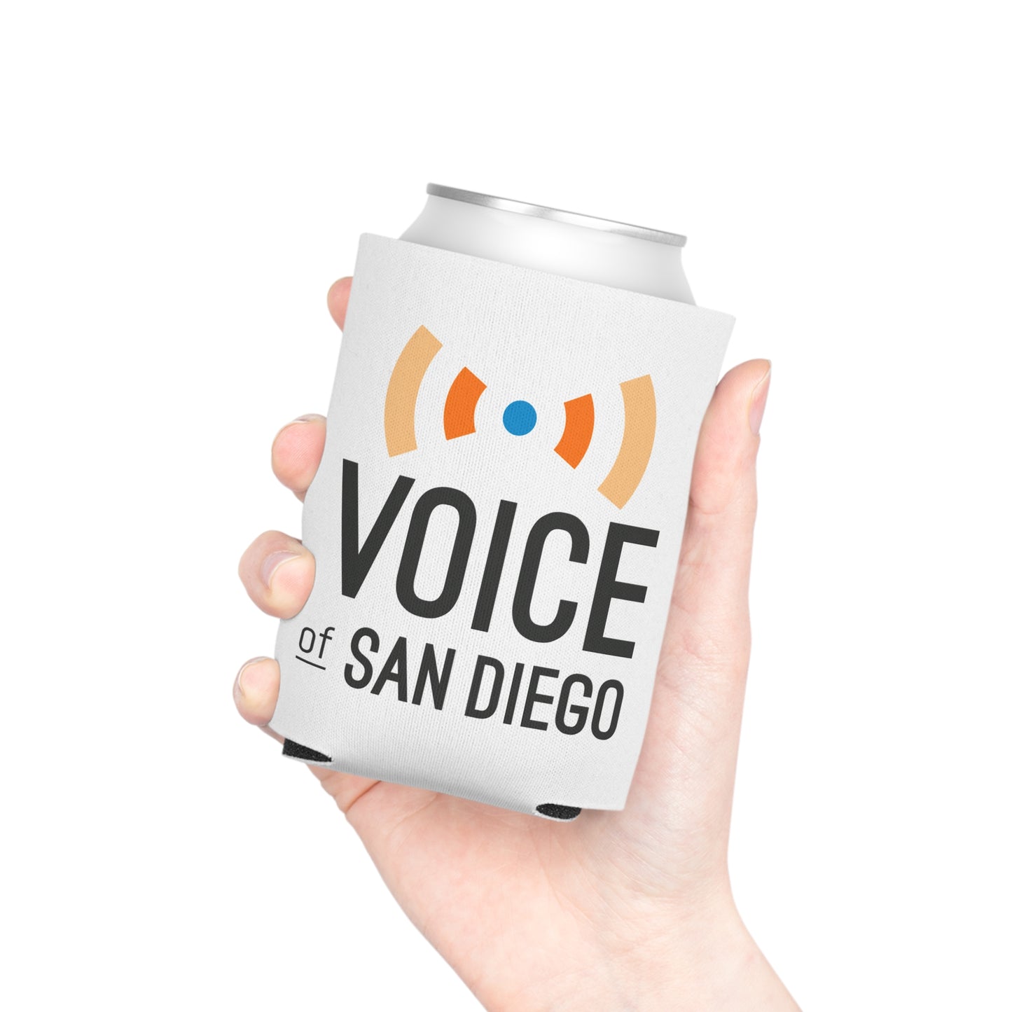Voice of San Diego Can Cooler — Insulated Beer Can Koozie