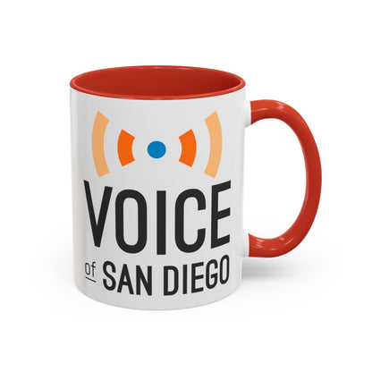 Voice of San Diego Accent Coffee Mug with Voice of San Diego Logo