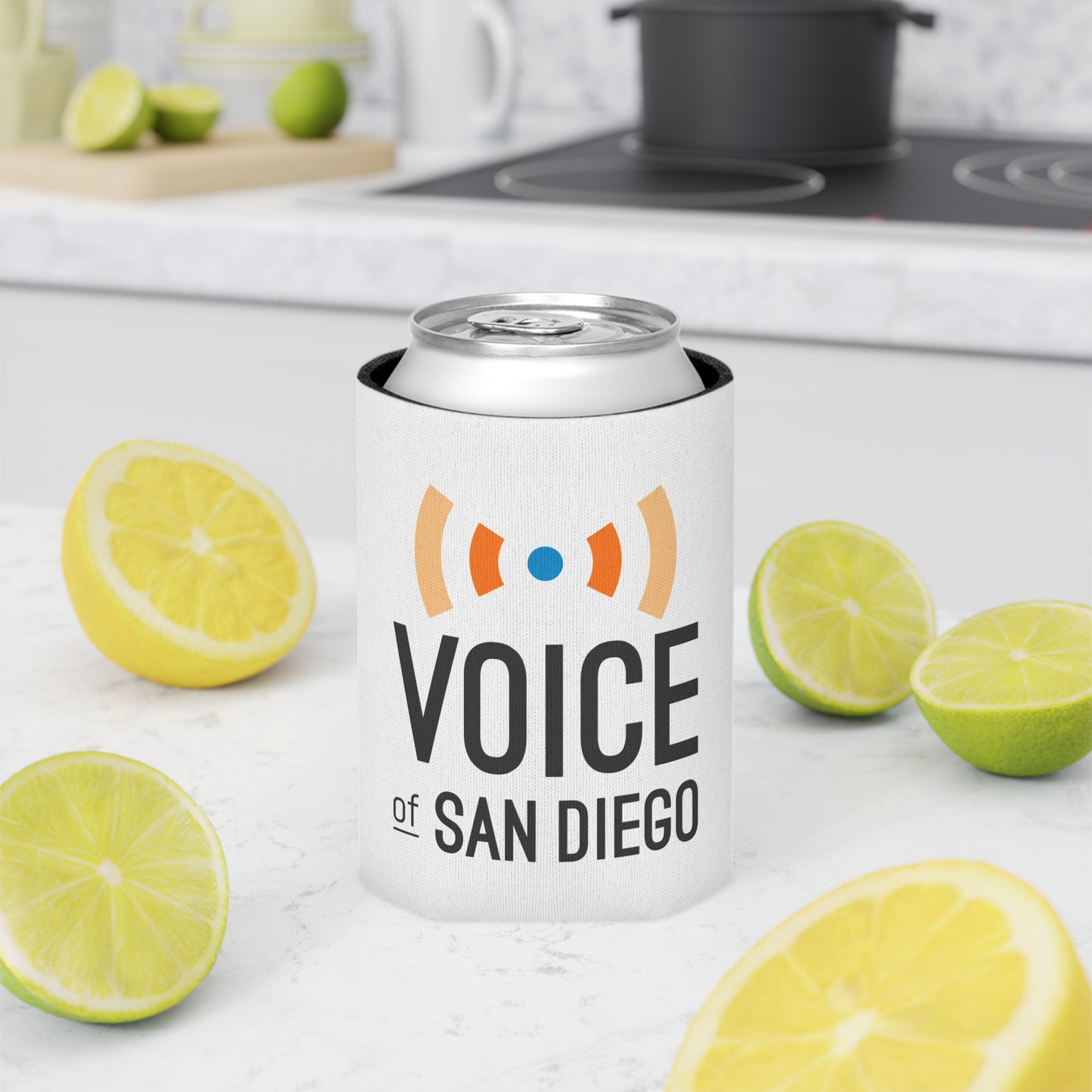 Voice of San Diego Can Cooler — Insulated Beer Can Koozie