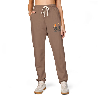 Good Vibes Campfire Sweatpants — Voice of San Diego Vintage Fleece Joggers