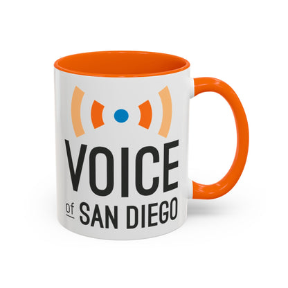 Voice of San Diego Accent Coffee Mug with Voice of San Diego Logo
