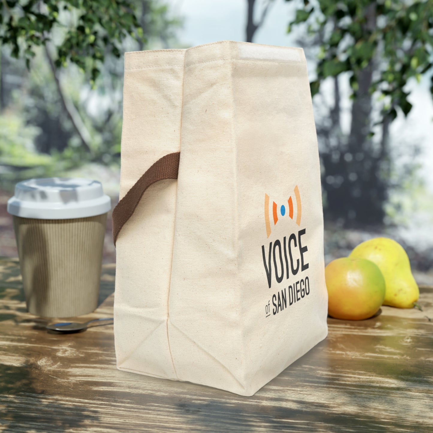 Voice of San Diego Canvas Lunch Bag with Strap
