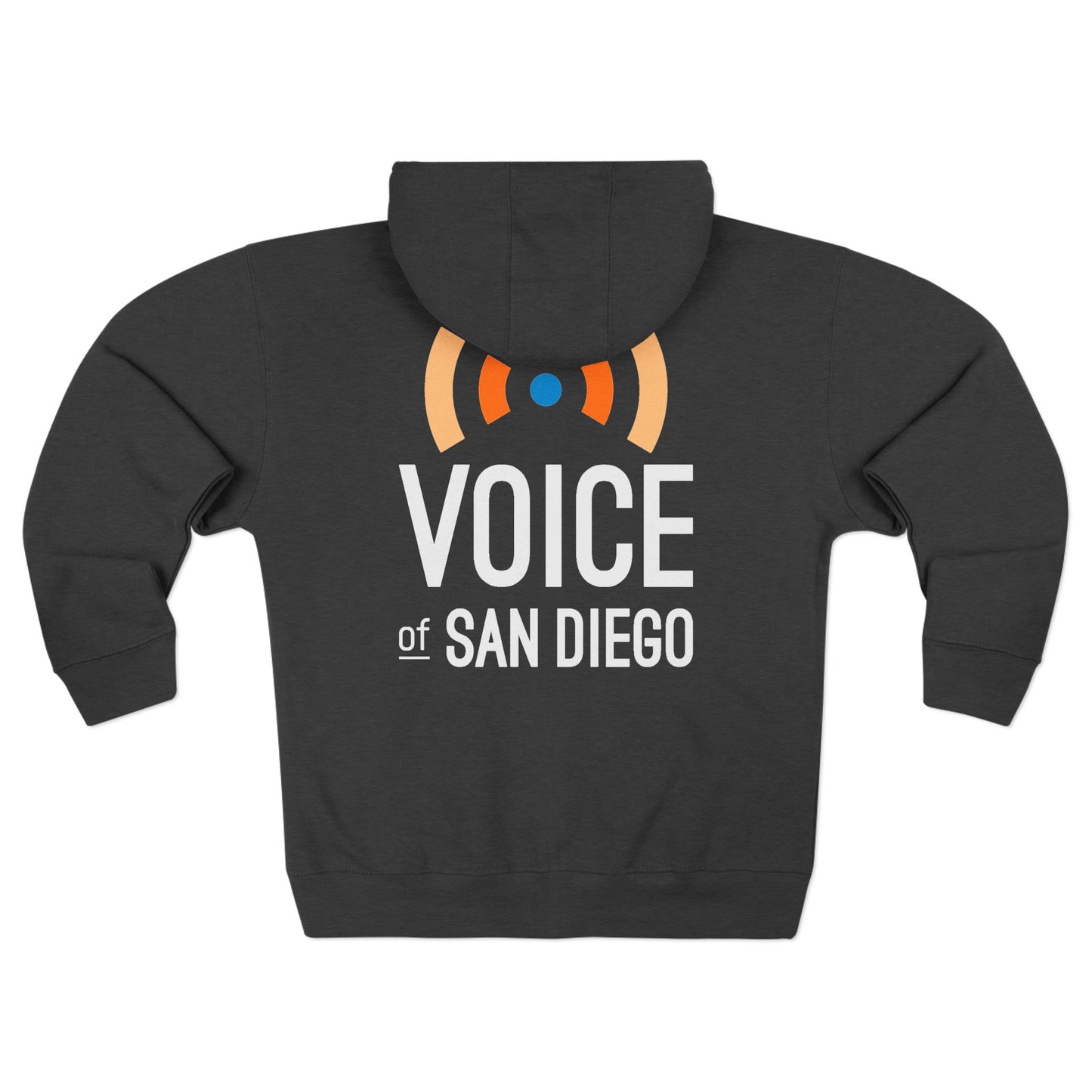 Voice of San Diego Zip Hoodie — Back Print