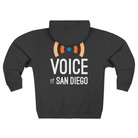 Voice of San Diego Zip Hoodie — Back Print