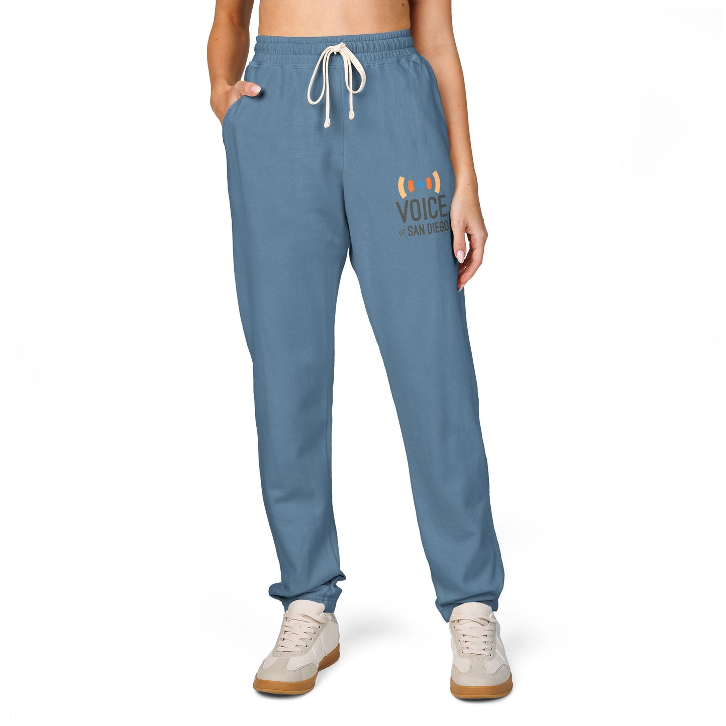 Good Vibes Campfire Sweatpants — Voice of San Diego Vintage Fleece Joggers