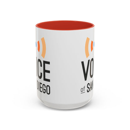 Voice of San Diego Accent Coffee Mug with Voice of San Diego Logo